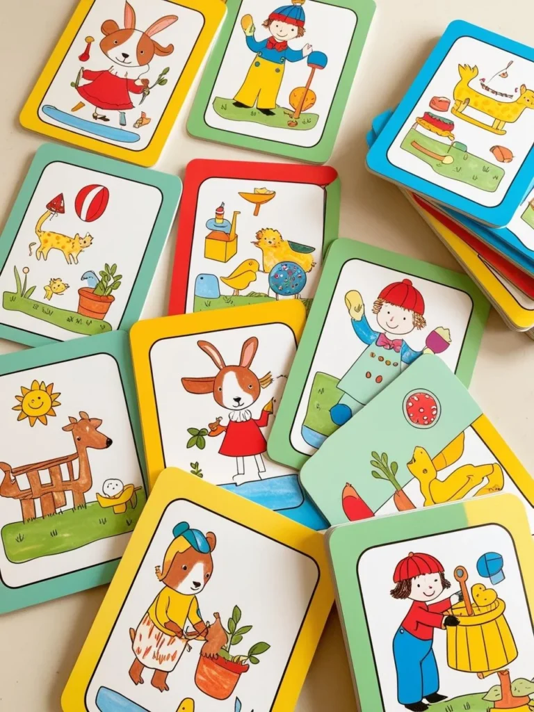 cartas o tarjetas con imágenes.