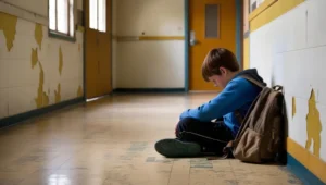 Niño excluido de la escuela